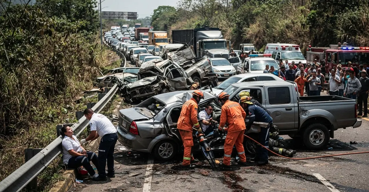 Tragedia esquivada en la ARC: choque múltiple en Paracotos y la vulnerabilidad del conductor venezolano